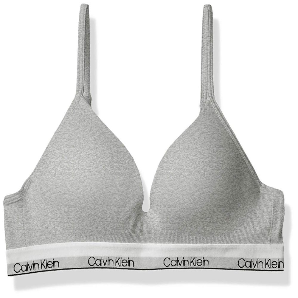 Calvin Klein Kids Girls' Seamless Hybrid Bra, Heather Grey, 32A
