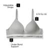 Calvin Klein Kids Girls' Seamless Hybrid Bra, Heather Grey, 32A view 3