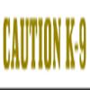 EZ-STIK Caution K-9 Sticker Decal Canine Dog K9 Wall Car K9 Decal Guard Dog Police Schutzhund (Gold, 8") view 1