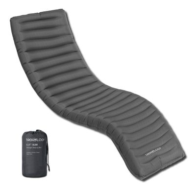 TREKOLOGY UL80 Ultralight Sleeping Pad Inflatable Camping Sleeping Pad - 40D Nylon Compact Hiking Mat Lightweight Air Mattress for Backpacking & Tent Camping
