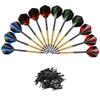 Accmor 12 Pcs Darts Plastic Tip, Soft Tip Darts Set, 14g Plastic Tipped Dart, Attach Extra 36 Black 2BA Replacement Tips, Soft Tip Darts for Electronic/Plastic Dartboard view 1