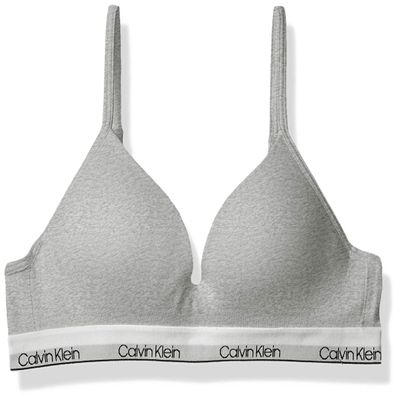 Calvin Klein Kids Girls' Seamless Hybrid Bra, Heather Grey, 30A
