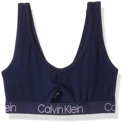 Calvin Klein Kids Girls' Modern Cotton Keyhole Bralette, Symphony, X-Large