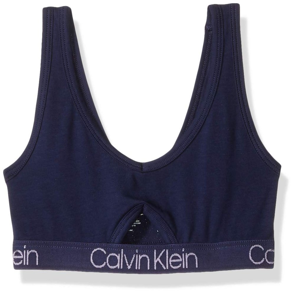 Calvin Klein Kids Girls' Modern Cotton Keyhole Bralette, Symphony, X-Large