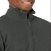 Amazon Essentials Men's Quarter-Zip French Rib Mock Neck Sweater, Casual Wear, Charcoal Heather, Large view 4