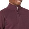 Amazon Essentials Men's Quarter-Zip French Rib Mock Neck Sweater, Casual Wear, Burgundy Heather, Large view 3