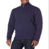 Amazon Essentials Men's Quarter-Zip French Rib Sweater, Casual Wear, Navy, Large view 1