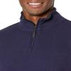 Amazon Essentials Men's Quarter-Zip French Rib Sweater, Casual Wear, Navy, Large view 3