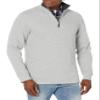 Amazon Essentials Men's Quarter-Zip French Rib Sweater, Casual Wear, Light Grey Heather, Large view 1