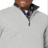 Amazon Essentials Men's Quarter-Zip French Rib Sweater, Casual Wear, Light Grey Heather, Large view 3
