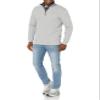 Amazon Essentials Men's Quarter-Zip French Rib Sweater, Casual Wear, Light Grey Heather, Large view 4