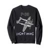 P-38 Lightning WWII WW2 Airplane Pilot Sweatshirt view 1