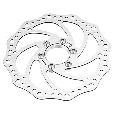 160mm Disc Brake Rotor with 6 Bolts Stainless Steel Rotors Fit for Road Bike, Mountain Bike, BMX