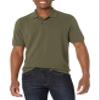 Amazon Essentials Men's Regular-Fit Cotton Pique Polo Shirt (Available in Big & Tall), Olive, X-Small view 1