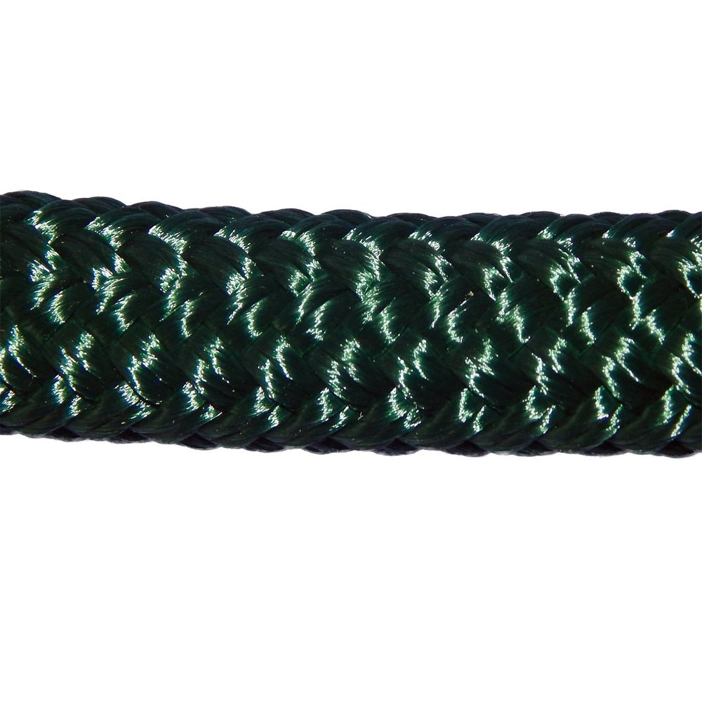 CBKnot 9/16" Premium Double Braid Polyester Rope 9,500 lb Tensile Strength, Marine, Sailing, Boating, Rigging, Equestrian and More (9/16" x 25 ft. Hank, Hunter Green)