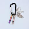 Real Sic Steel Emergency Whistle Keychain Pack of 2 - Loud Portable Safety Whistle for Emergency, Survival, Life Saving, Hiking, Festivals, Camping, and Pet Training (Bamboo (Rainbow & Silver)) view 4