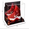 Better Display Cases Acrylic Large Shoe Display Case for Basketball Shoe Soccer Cleat Football Cleat with Mirror, Wall Mount and Orange Risers (A013-OR) view 3