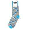 Kings Of NY Grey Blue Whale Animal Mens Cotton Socks view 1