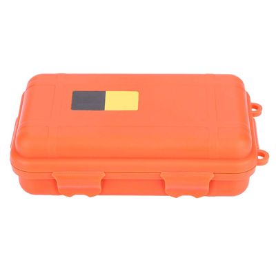 Alomejor Outdoor Box EDC Outdoor Survival Shockproof Equipment Sealed Pressure Proof Box Airtight Survival Case Container Storage Carry Box(L Orange)