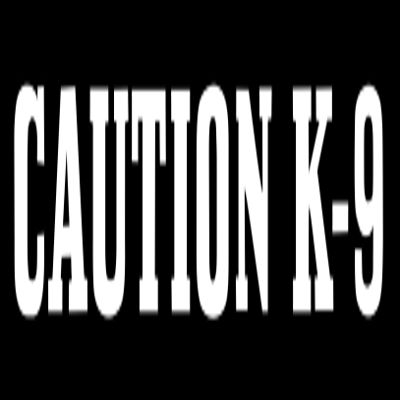 EZ-STIK Caution K-9 Sticker Decal Canine Dog K9 Wall Car K9 Decal Guard Dog Police Schutzhund (White, 10")