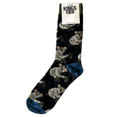 Kings Of NY Koala Bear Animal Mens Cotton Socks
