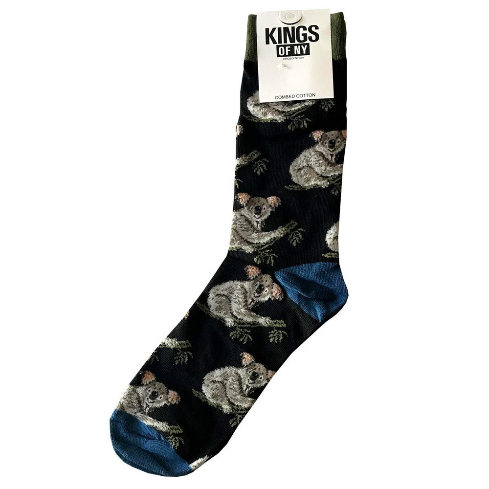 Kings Of NY Koala Bear Animal Mens Cotton Socks