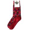 Kings Of NY Red Football Sports Mens Cotton Socks Red view 1