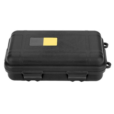 Alomejor Outdoor Box EDC Outdoor Survival Shockproof Equipment Sealed Pressure Proof Box Airtight Survival Case Container Storage Carry Box(L Black)