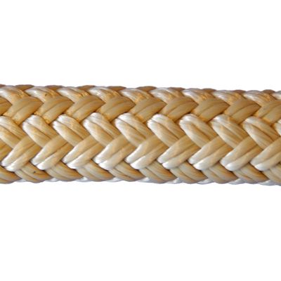 CBKnot 9/16" Premium Double Braid Polyester Rope 9,500 lb Tensile Strength, Marine, Sailing, Boating, Rigging, Equestrian and More (9/16" x 25 ft. Hank, Beige)