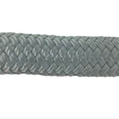 CBKnot 9/16" Premium Double Braid Polyester Rope 9,500 lb Tensile Strength, Marine, Sailing, Boating, Rigging, Equestrian and More (9/16" x 25 ft. Hank, Grey/Silver)