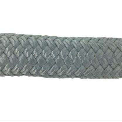 CBKnot 9/16" Premium Double Braid Polyester Rope 9,500 lb Tensile Strength, Marine, Sailing, Boating, Rigging, Equestrian and More (9/16" x 25 ft. Hank, Grey/Silver)