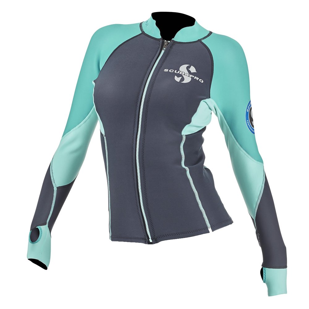 SCUBAPRO Women's Everflex 1.5 Long-Sleeve Top, Large, Caribbean