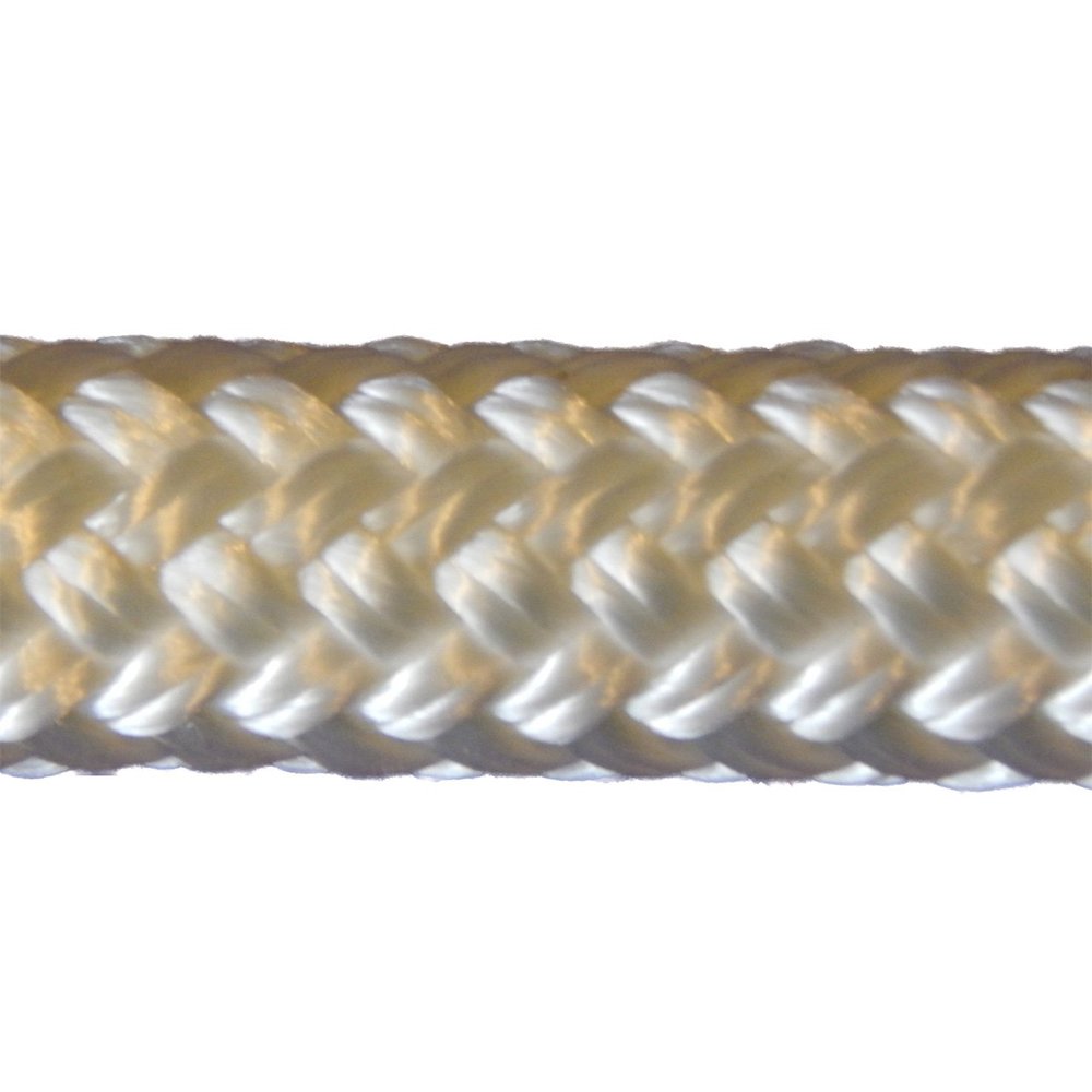 CBKnot 9/16" Premium Double Braid Polyester Rope 9,500 lb Tensile Strength, Marine, Sailing, Boating, Rigging, Equestrian and More (9/16" x 25 ft. Hank, White)