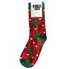 Kings Of NY Red Polka Dot Christmas Tree Pattern Mens Cotton Socks view 1