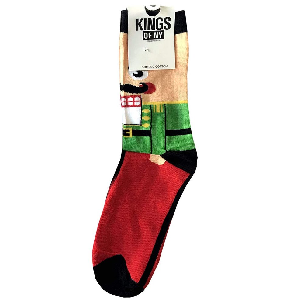 Kings Of NY Nutcracker Christmas Stocking Stuffer Mens Cotton Socks