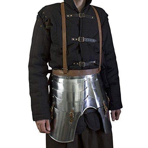 ArtizanStore Imperial Faulds and Tassets - LARP Medieval Leg Armor Metallic One Size (Steel)