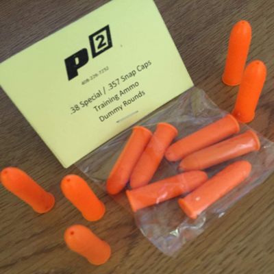 P2 P-Squared Brand .38 Cal SNAP CAPS Train Ammo Bullets Shells Practice Safe .38-6 Pak