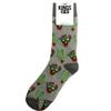 Kings Of NY Grey Prickly Pear Cactus Mens Cotton Socks view 1