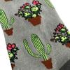 Kings Of NY Grey Prickly Pear Cactus Mens Cotton Socks view 2
