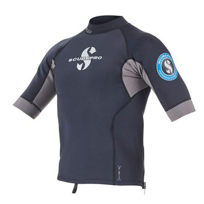 SCUBAPRO Men's Everflex 1.5 Short-Sleeve Top, Black, Medium