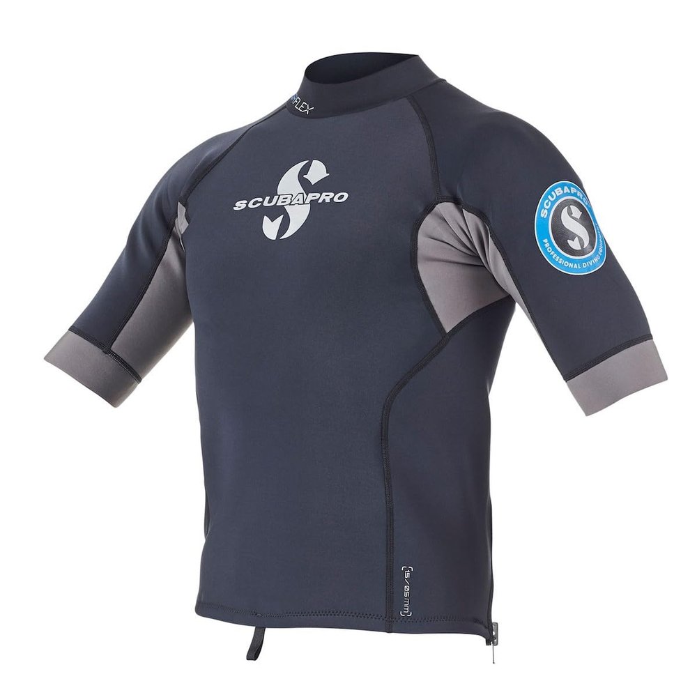 SCUBAPRO Men's Everflex 1.5 Short-Sleeve Top, Black, 3X-Large