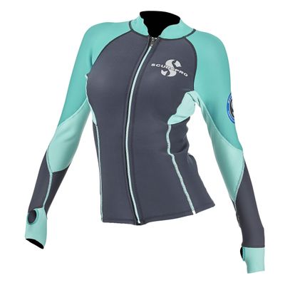 SCUBAPRO Women's Everflex 1.5 Long-Sleeve Top, 2X-Large, Caribbean