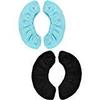 Blulu 2 Pairs Ice Skate Covers for Blades Skate Blade Covers Protector Guards for Hockey Figure Accessories(Black and Light Blue,M) view 1