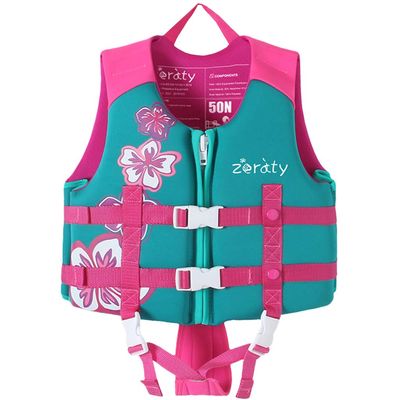 Zeraty Toddler Swim Vest Neoprene Kids Float Jacket Swimming Aid for Children with Adjustable Safety Strap Age 2-9+ Years/36-88Lbs
