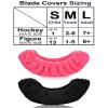 Blulu 2 Pairs Ice Skate Covers for Blades Skate Blade Covers Protector Guards for Hockey Figure Accessories(Black and Rose Red,M) view 2