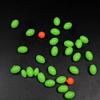 Jammas 100PCS Green/Orange Large Soft Rubber Oval Fishing Beads Lumo Glow Beans Snapper Rig 10x15 8x12 6x12 5x8 7x7 - (Color: 6x6mm 100pcs) view 2