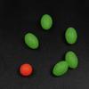 Jammas 100PCS Green/Orange Large Soft Rubber Oval Fishing Beads Lumo Glow Beans Snapper Rig 10x15 8x12 6x12 5x8 7x7 - (Color: 6x6mm 100pcs) view 3