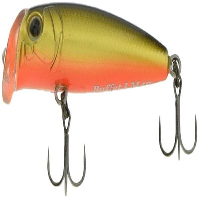 TackleHouse BULM42 Minnow, Buffet, Lipless Minnow, 1.7 inches (42 mm), 0.1 oz (3.6 g), Gold Black/Orange Berry #116 Lure