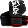 Fairtex BGV14 Muay Thai Boxing Microfibre Gloves for Men, Women, Kids | MMA Gloves, Kickboxing, Gym, Workout | Premium Quality, Light Weight & Shock Absorbent Boxing Gloves- (Black w/red trim/14oz) view 1