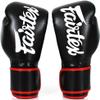 Fairtex BGV14 Muay Thai Boxing Microfibre Gloves for Men, Women, Kids | MMA Gloves, Kickboxing, Gym, Workout | Premium Quality, Light Weight & Shock Absorbent Boxing Gloves- (Black w/red trim/14oz) view 3
